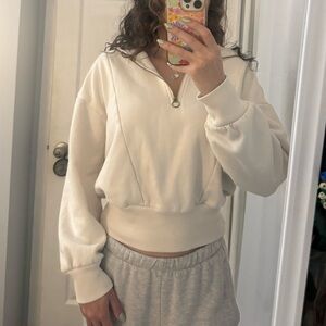 a new day Cream Half-Zip Pullover Hoodie